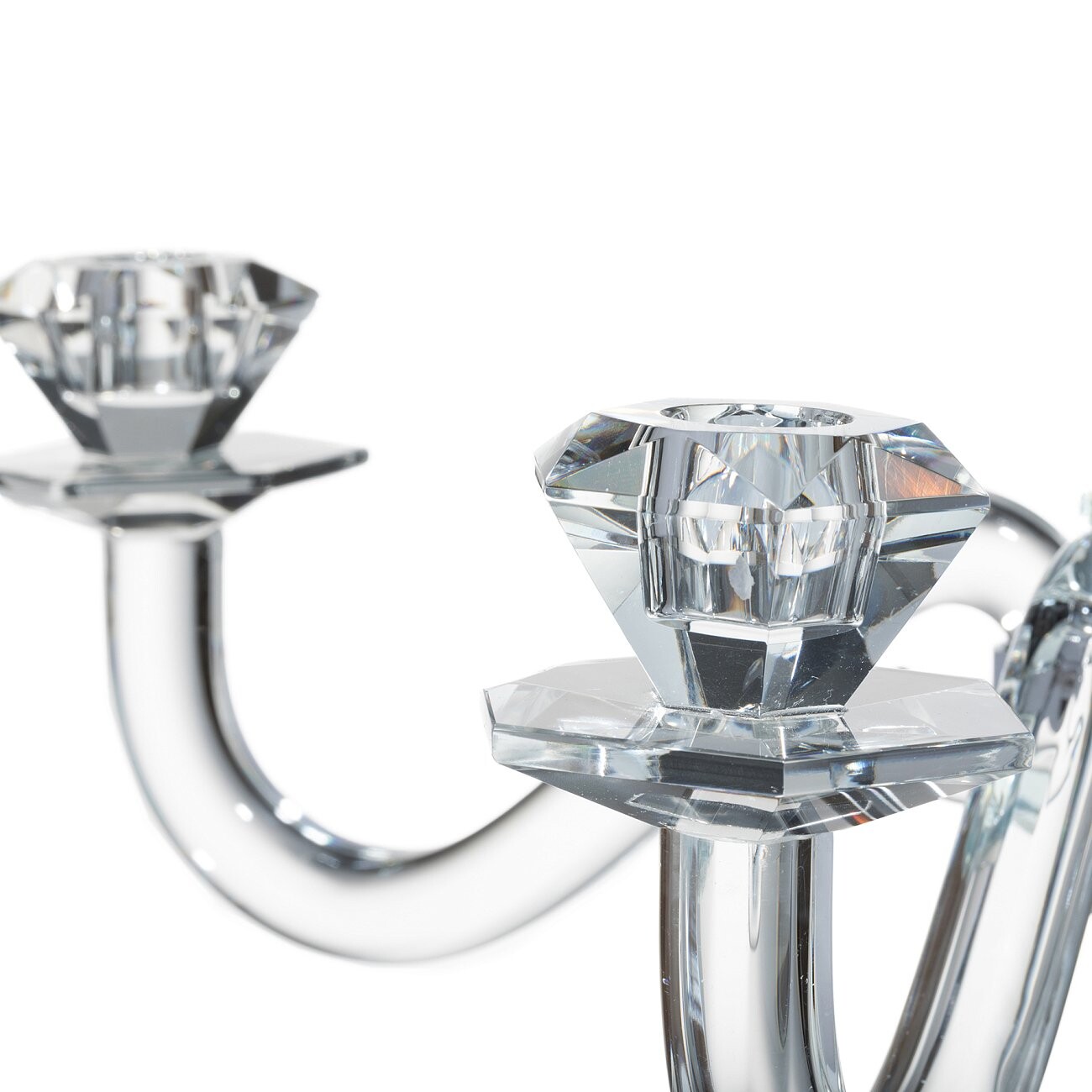 Подсвечник стеклянный прозрачный высокий на 5 свечей Branson - изображение 3