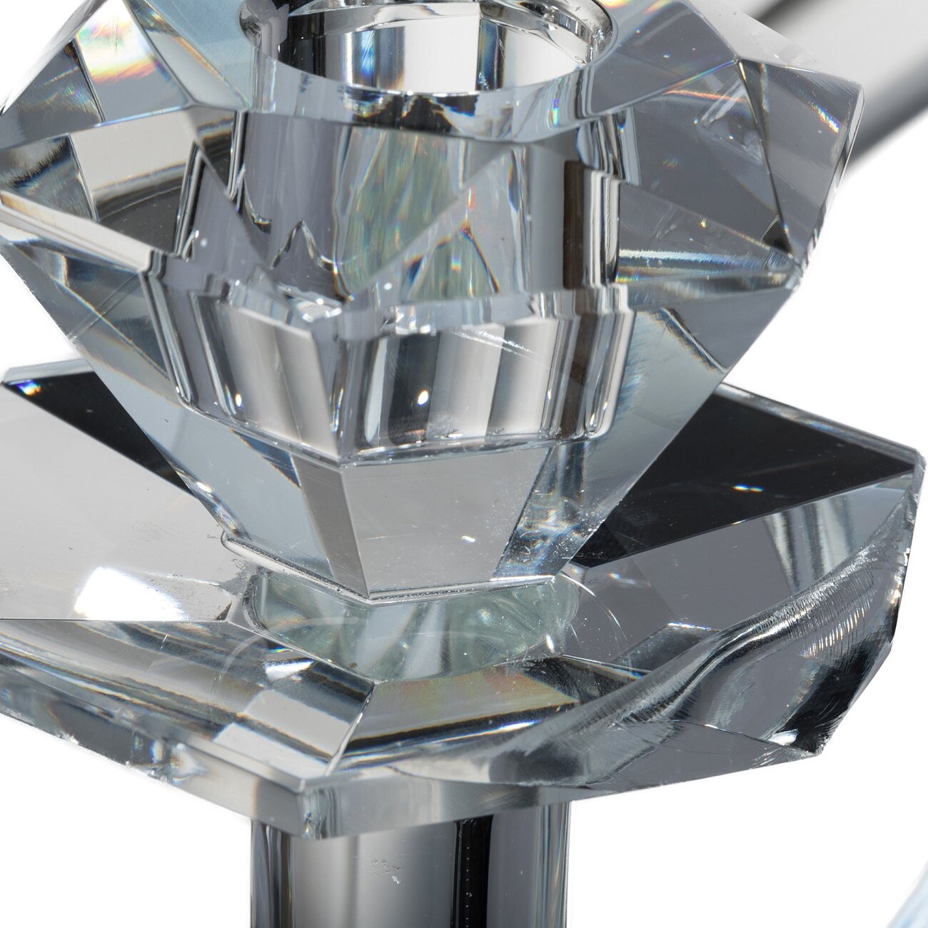 Подсвечник стеклянный прозрачный высокий на 5 свечей Branson - изображение 5