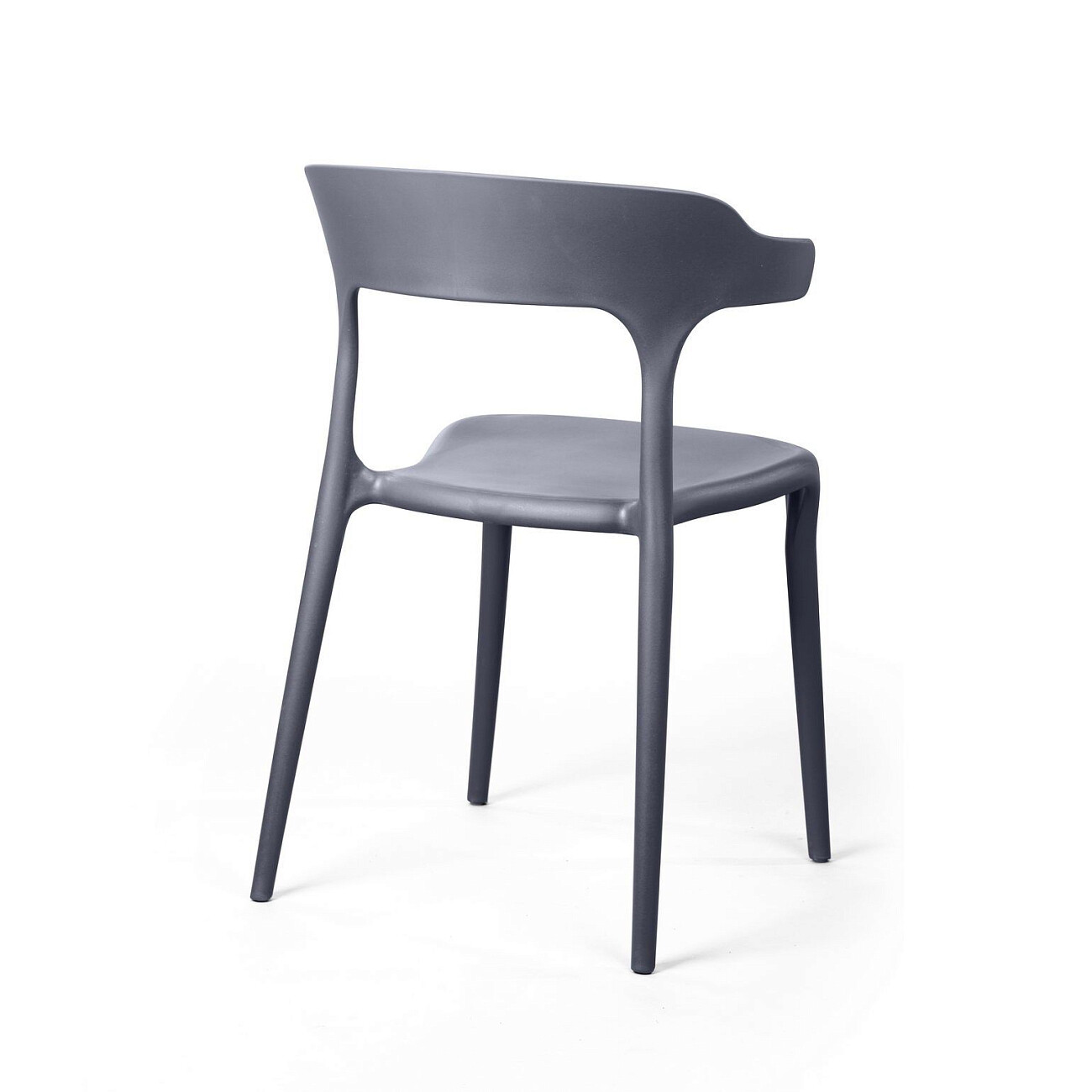 Стул обеденный пластиковый серый Leo - изображение 4