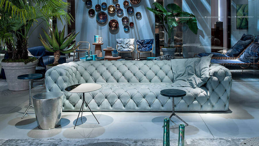 Диван Chester трехместный велюр прямой белый - изображение 4