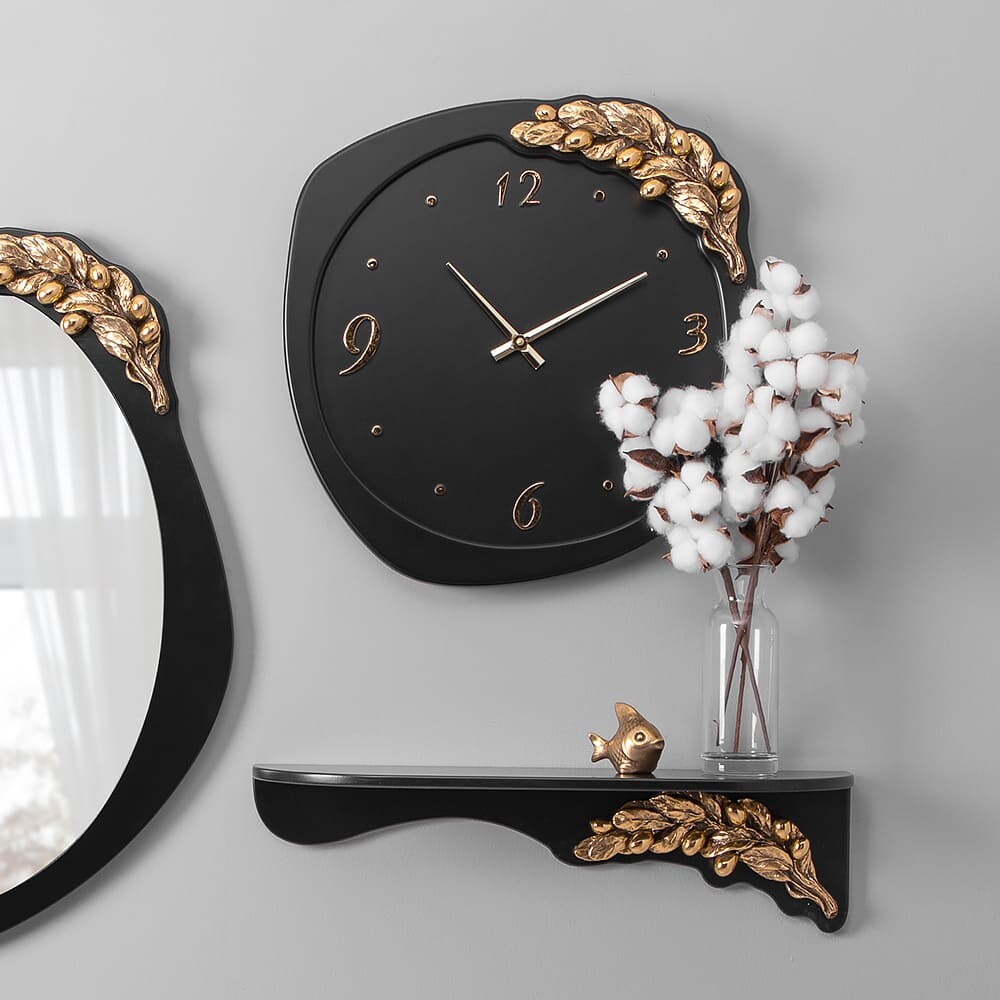 Полка деревянная черная, бронза Oliva Branch Atmosfera - изображение 2