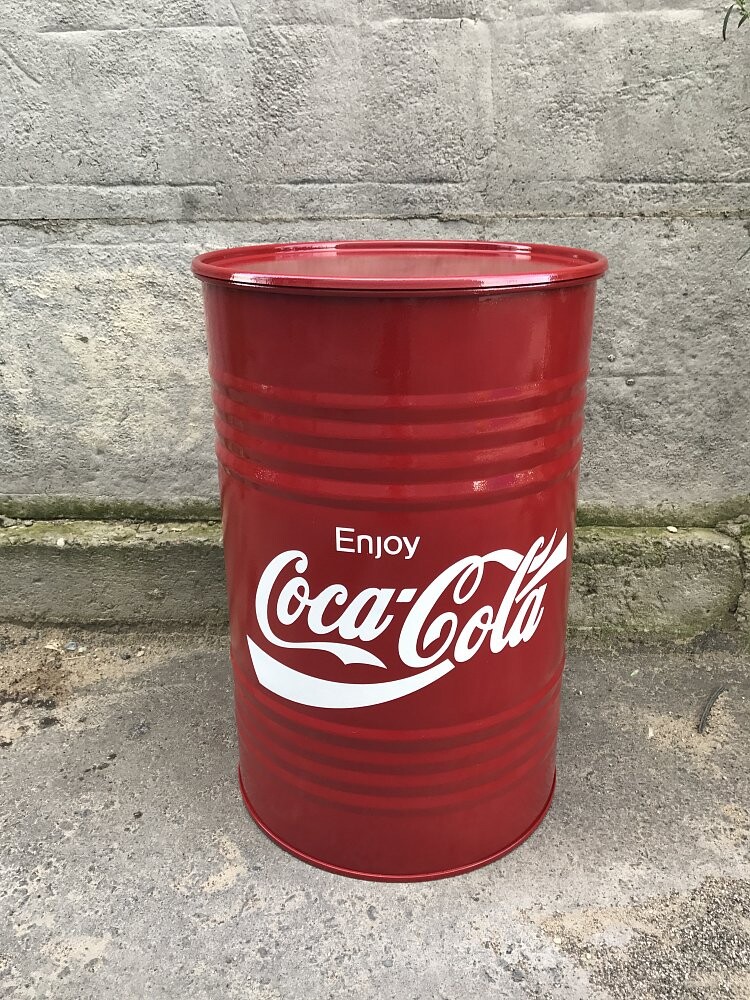 Бочка металлическая декоративная Coca-cola
