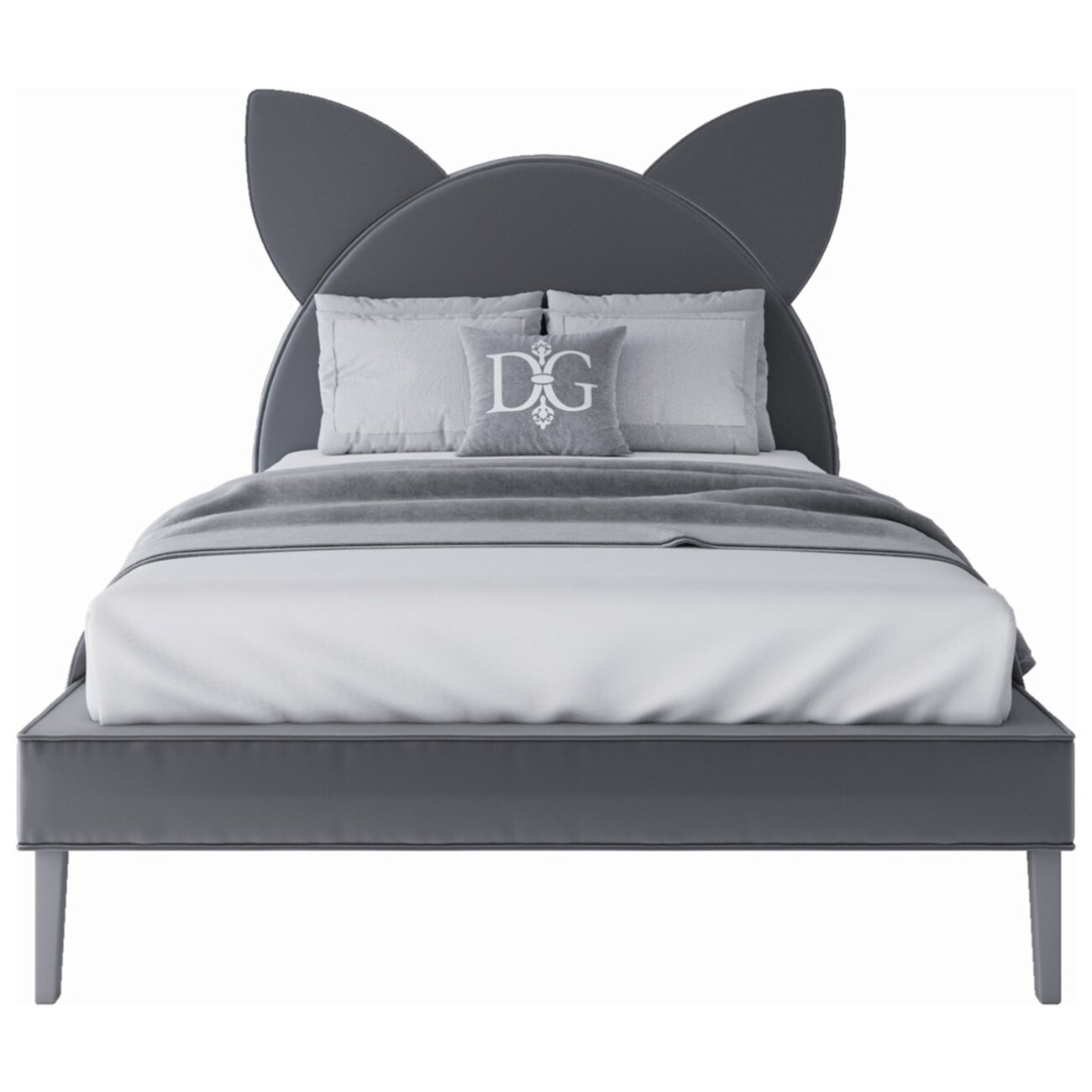 Кровать Kitty детская 120х200 серая - изображение 2
