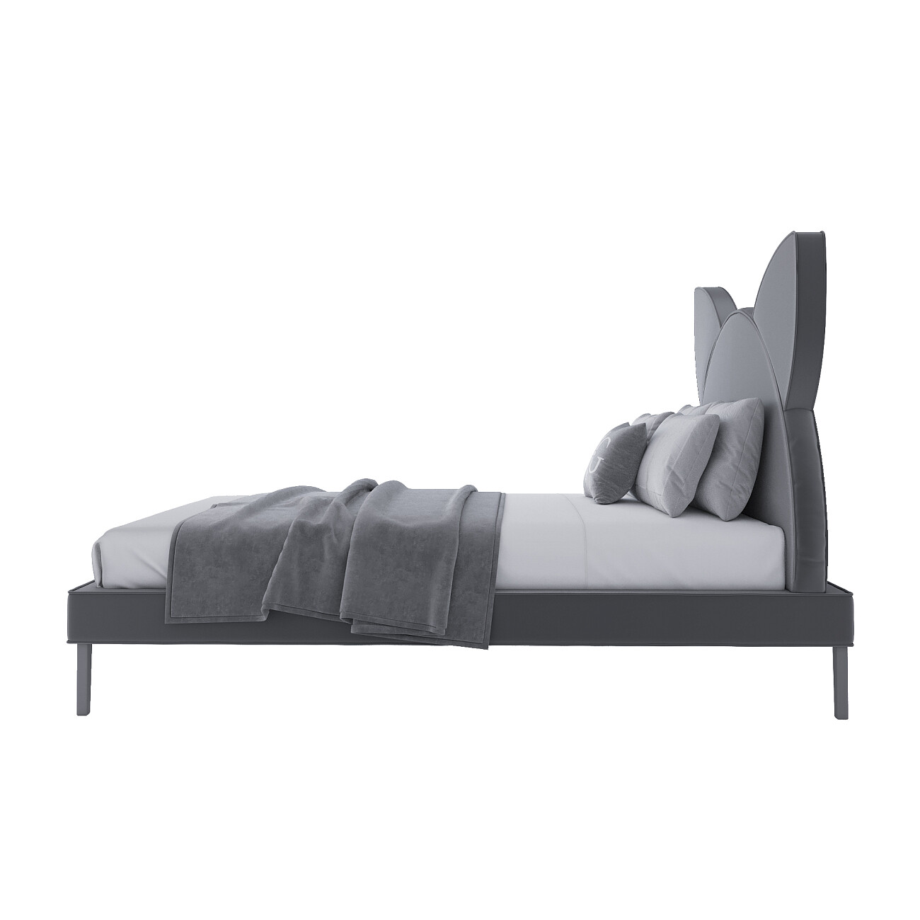 Кровать Kitty детская 120х200 серая - изображение 3