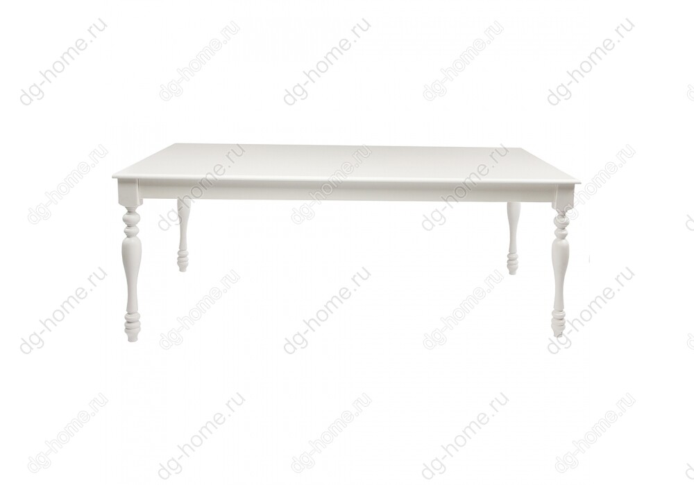 Обеденный стол белый с фигурными ножками 200 см Vilen butter milk