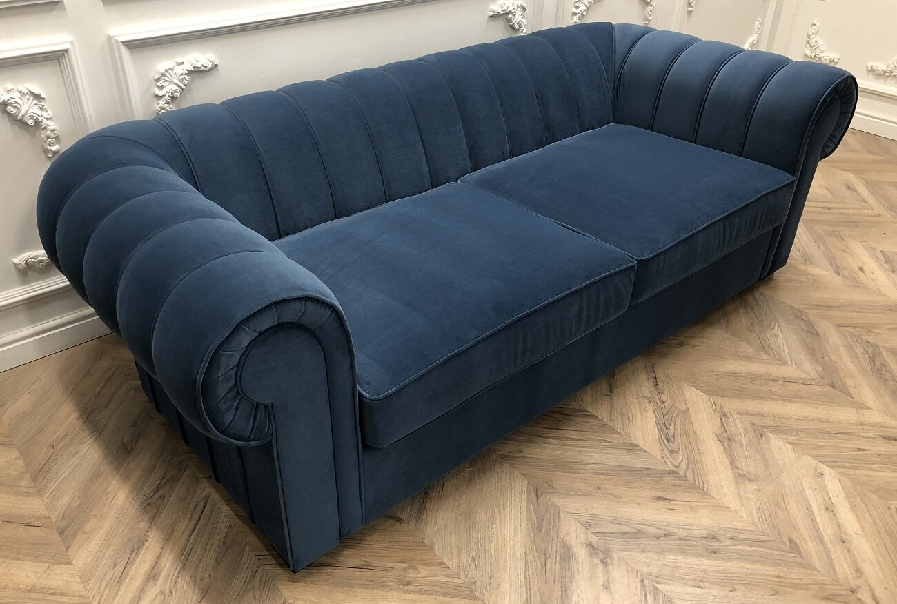 Диван Chestor 240*110 прямой синий - купить за 86373 руб в интернет ...