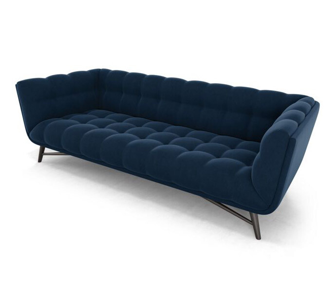 Диван Soja трехместный прямой синий - изображение 3