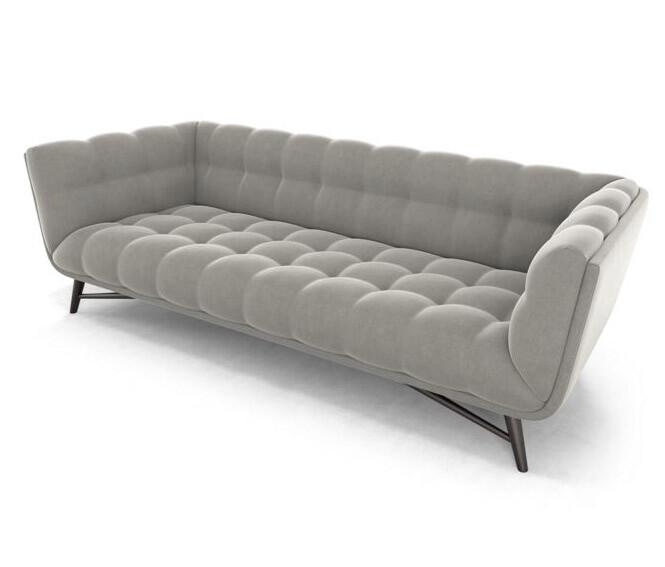 Диван Soja трехместный прямой серый - изображение 3