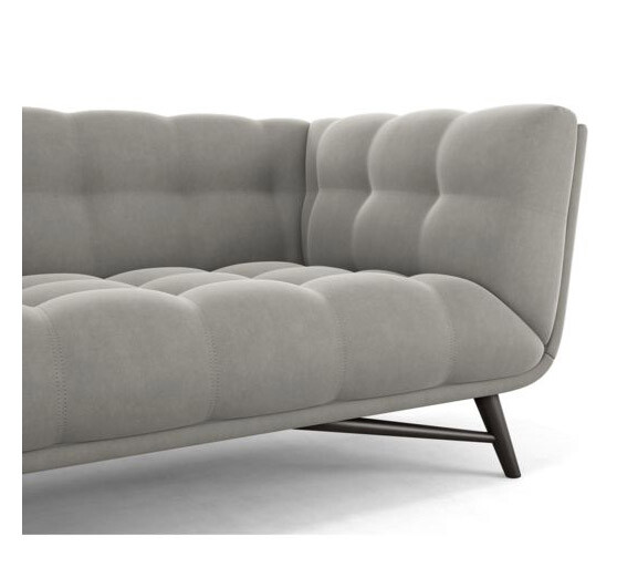 Диван Soja двухместный прямой серый - изображение 4