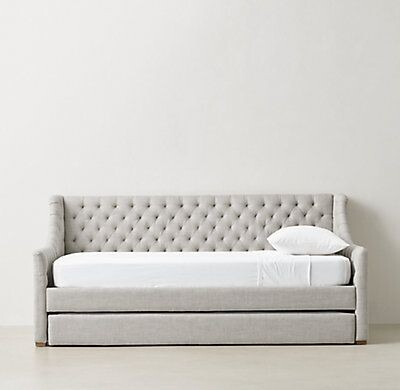 Диван-кровать 90х200 см с двумя выдвижными ящиками серый Klick - изображение 2