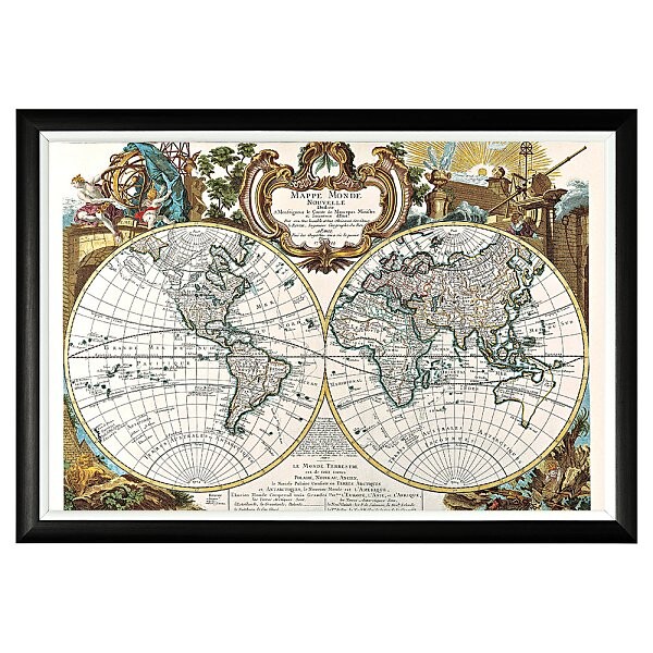 Картина в раме 46х66 см «Полушария мира (1744)» - изображение 1