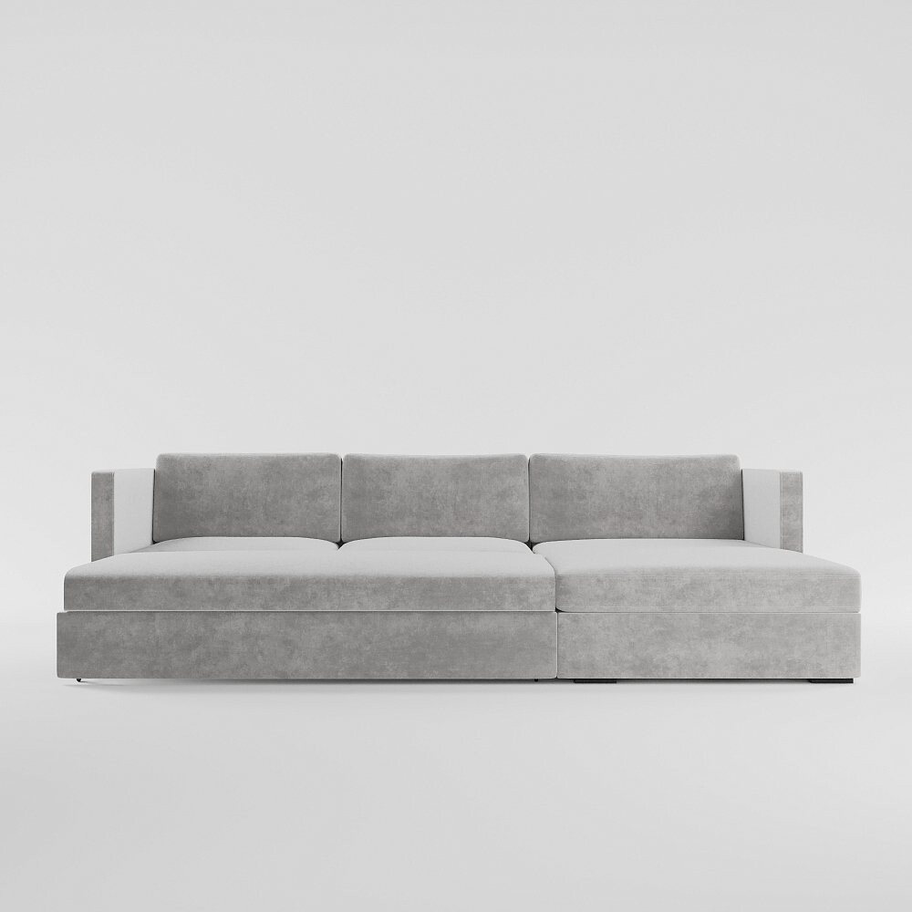 Раскладной угловой белый диван
