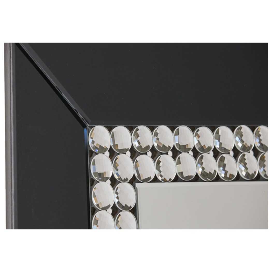 Зеркало прямоугольное с декором из бусин 80х120 см Specchio Black - изображение 4