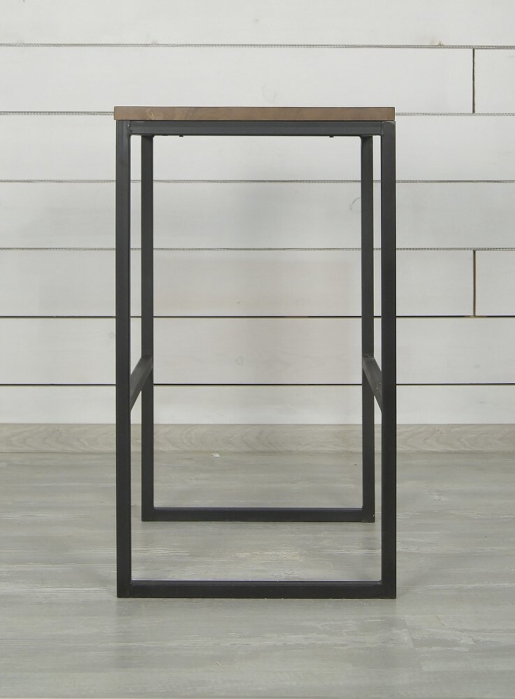 Приставной столик черный квадратный 40 см Industrial