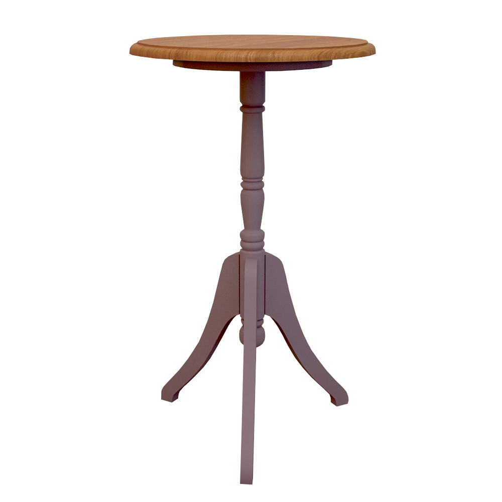 Приставной столик круглый с фигурной ножкой лавандовый 40 см Leontina lavanda