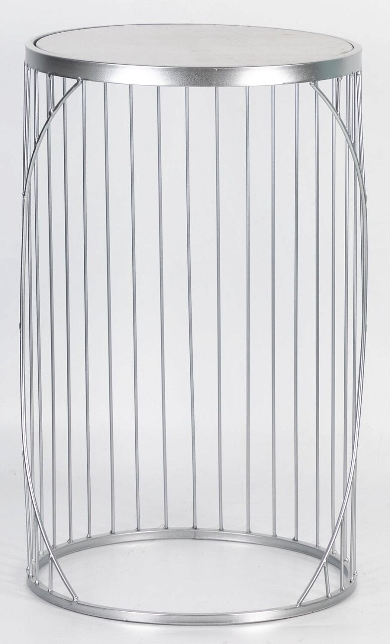 Столик журнальный круглый серебро 35х35х56 см - изображение 2