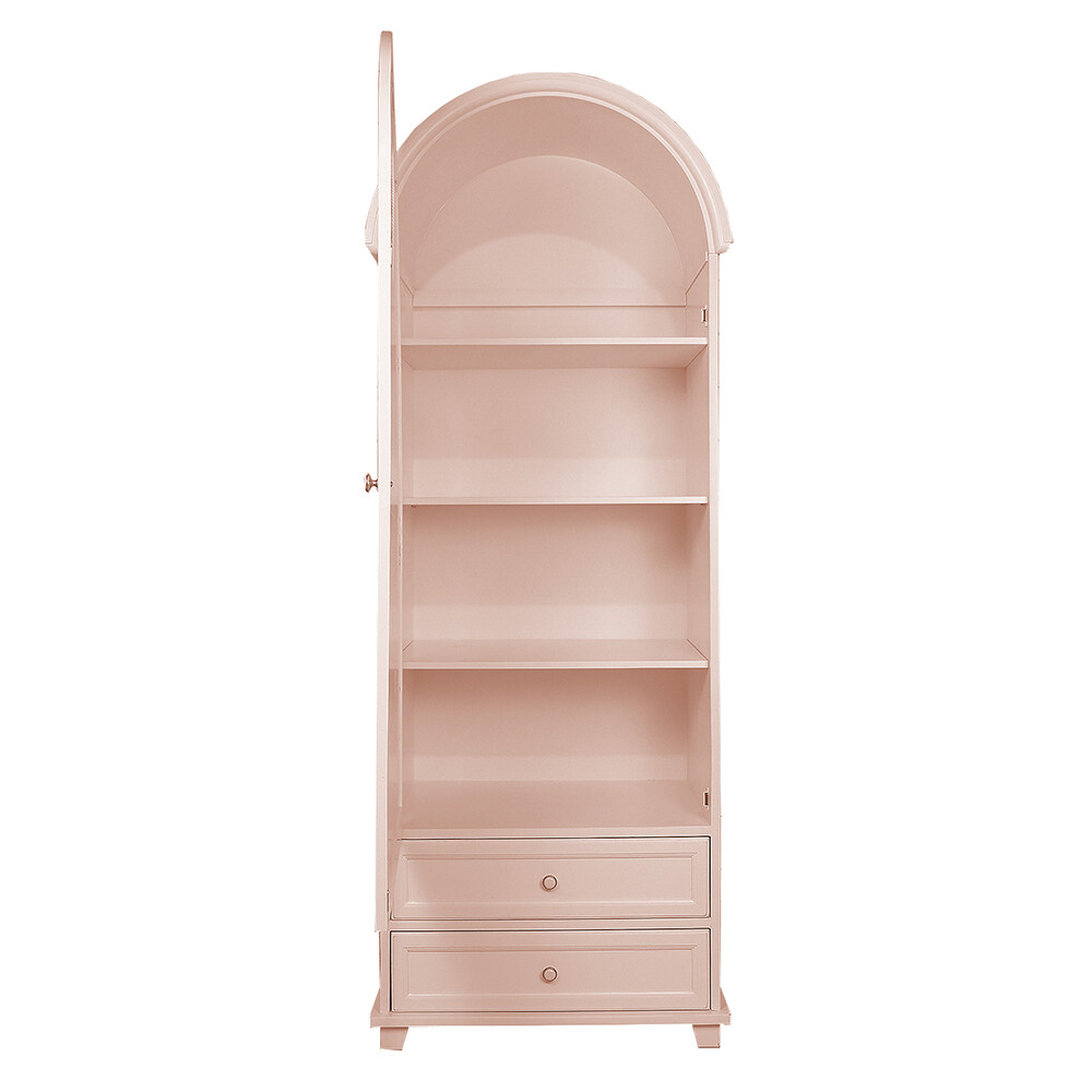 Шкаф платяной однодверный с ящиками розовый Adelina