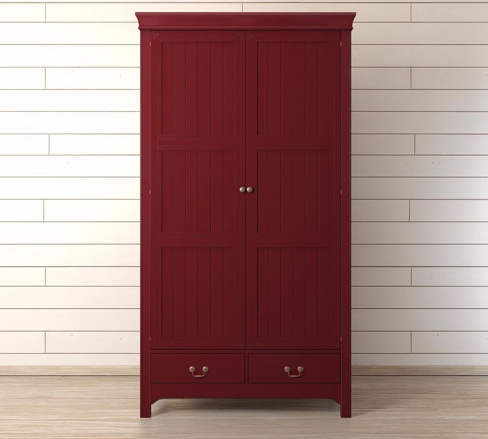Шкаф распашной двухдверный красный Bordo