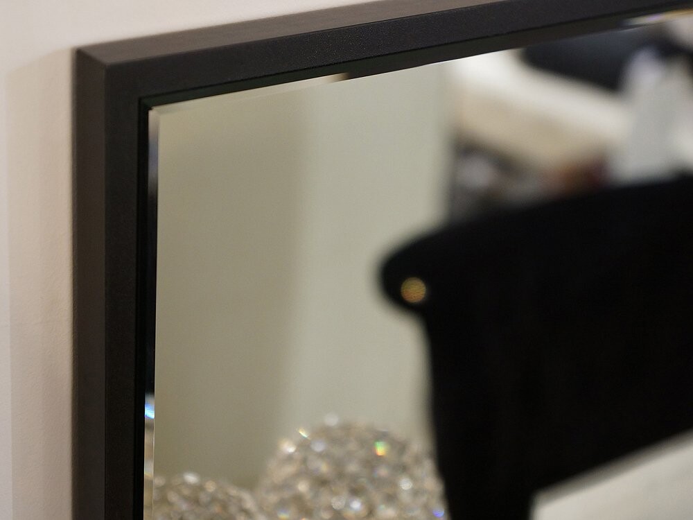 Зеркало настенное черное прямоугольное Kristal