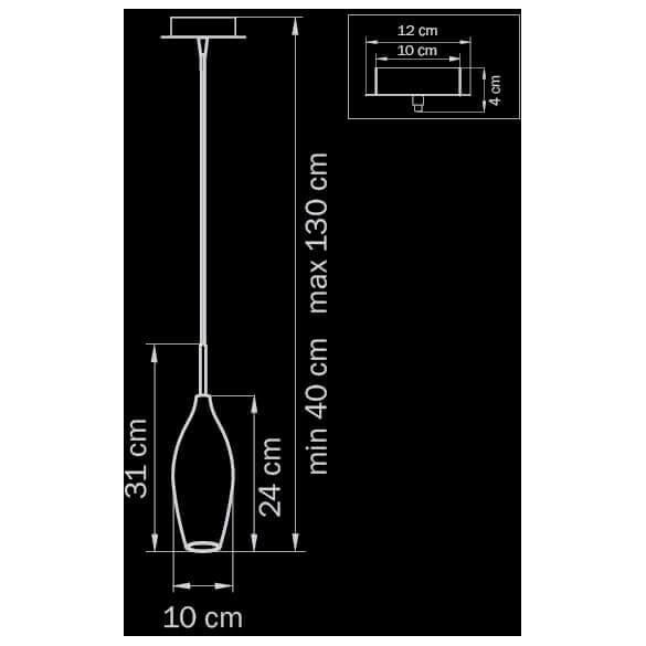 Светильник подвесной бежевый, хром Pentola 803023 - изображение 2