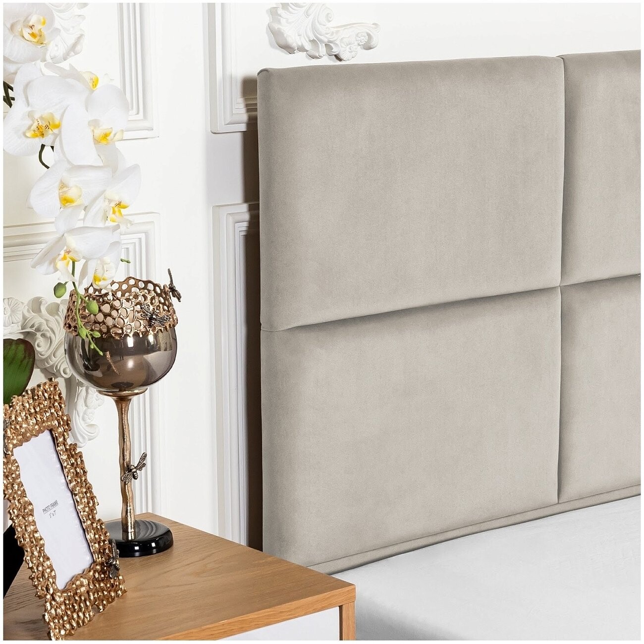 Кровать полутораспальная с подъемным механизмом и ящиком для белья 140х200 бежевая Токио - изображение 4