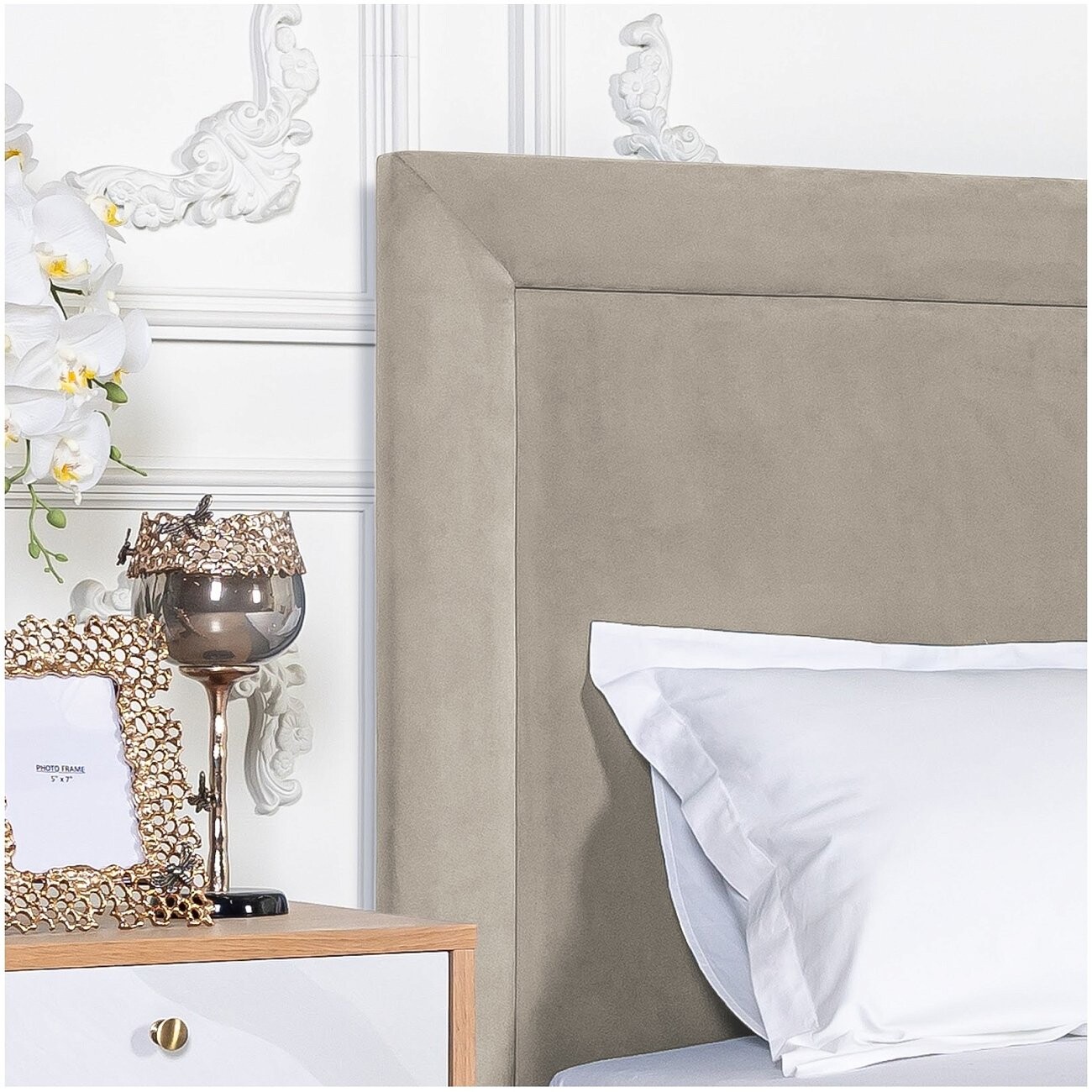 Кровать двуспальная с подъемным механизмом и ящиком для белья 180х200 бежевая Мелисса - изображение 4