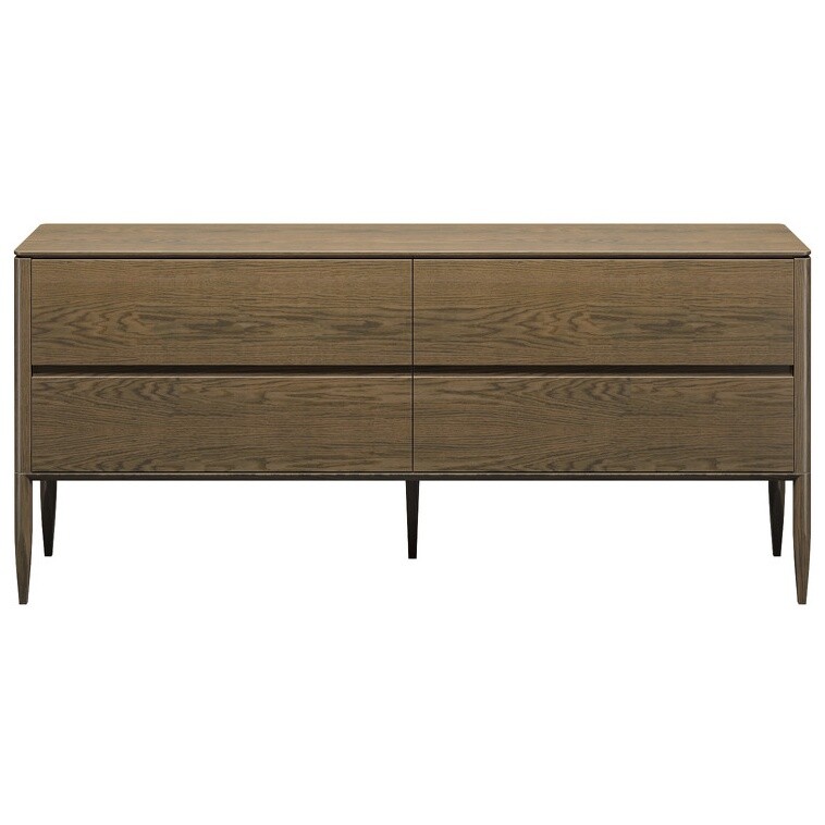 Буфет-комод с четырьмя ящиками коричневый PATERNA - изображение 3