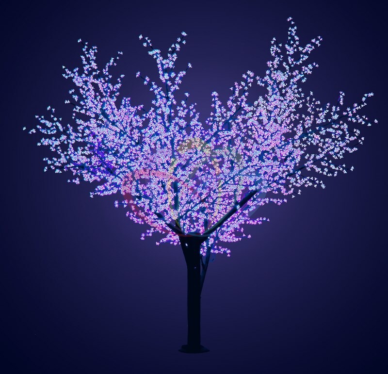 Светодиодное дерево 3х3,6 м "Сакура" синее