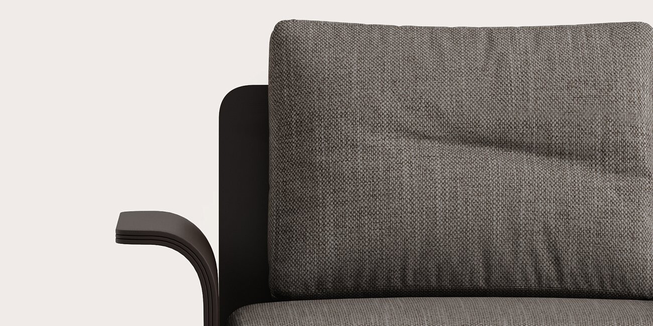 Кресло мягкое с подлокотниками трюфельное, коричневое BASE Armchair  - изображение 2