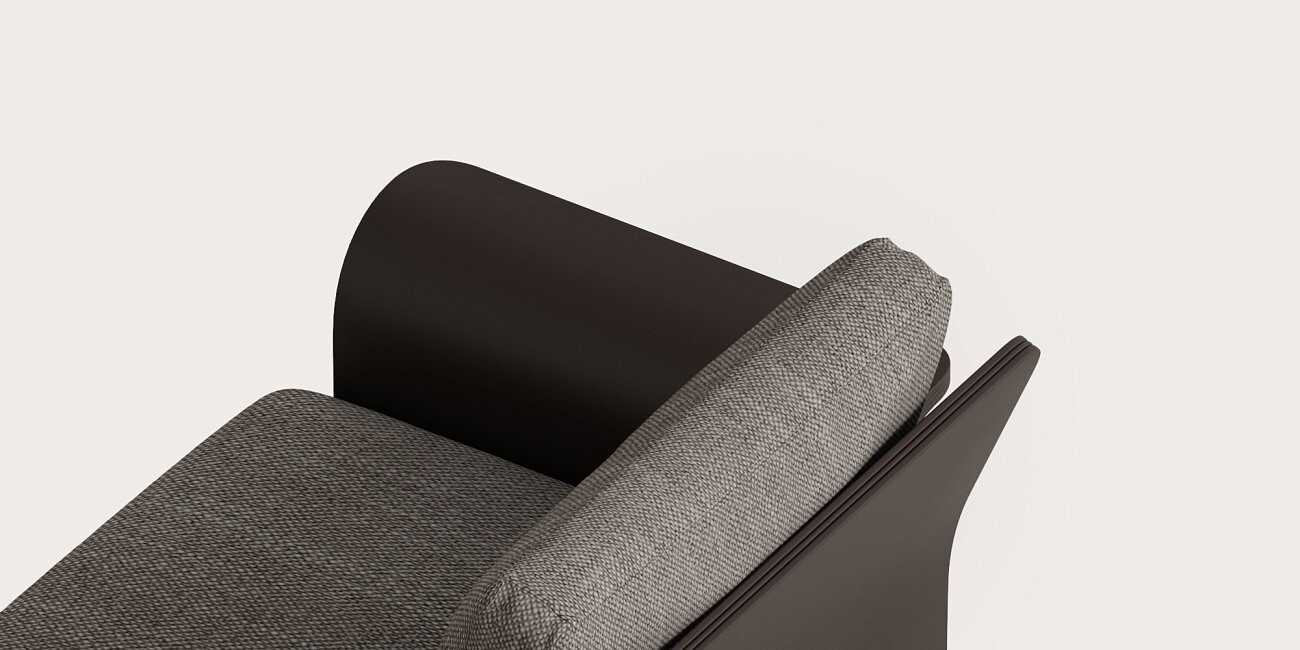 Кресло мягкое с подлокотниками трюфельное, коричневое BASE Armchair  - изображение 3