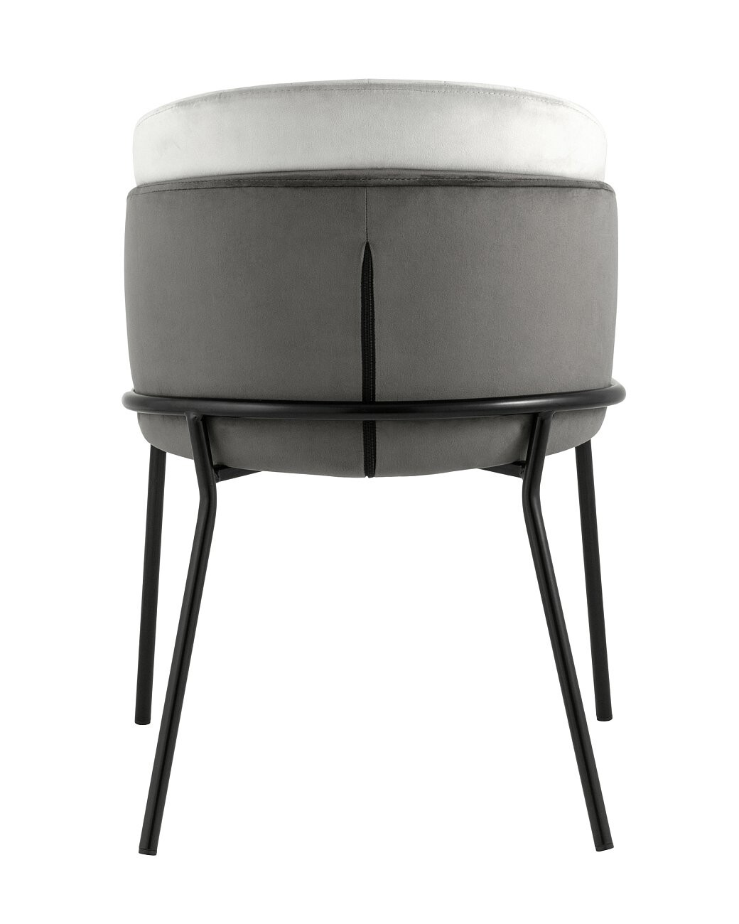 Стул мягкий со спинкой темно-серый, светло-серый "Дабл" - изображение 7