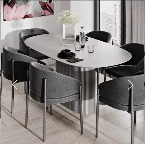 Стол-трансформер обеденный овальный 160(190)х90см черный "Оливер" - изображение 1