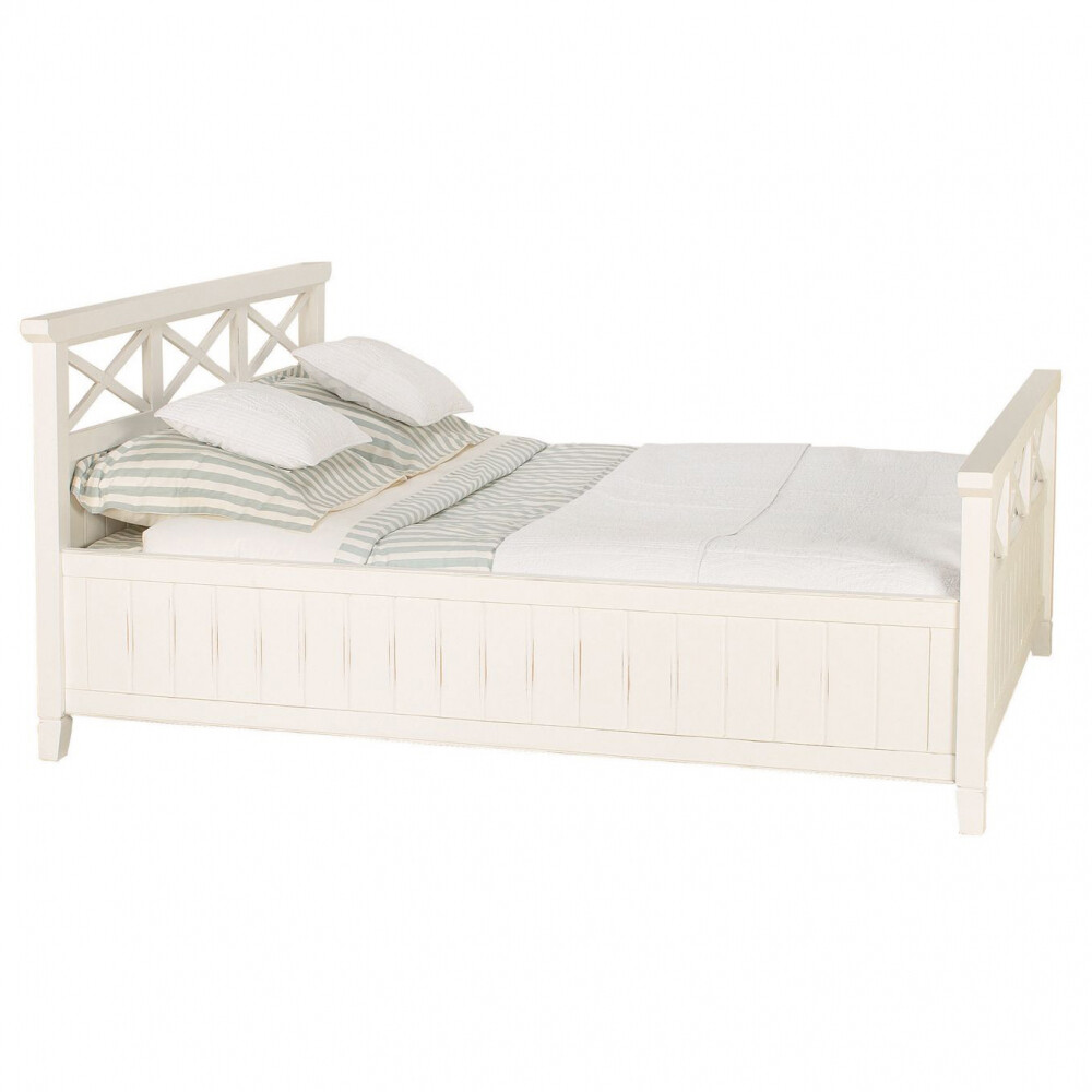 Кровать полутораспальная 140х200 см белая "Бретань"