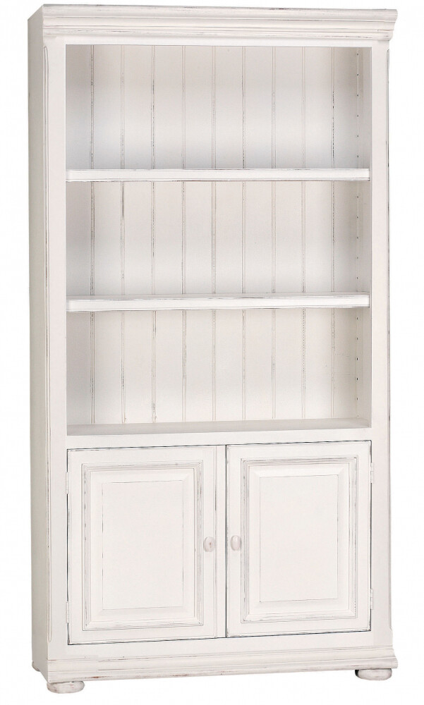Книжный шкаф белый с дверцами центральный "Нордик"