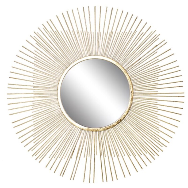 Зеркало-солнце декоративное в золотой раме Rew