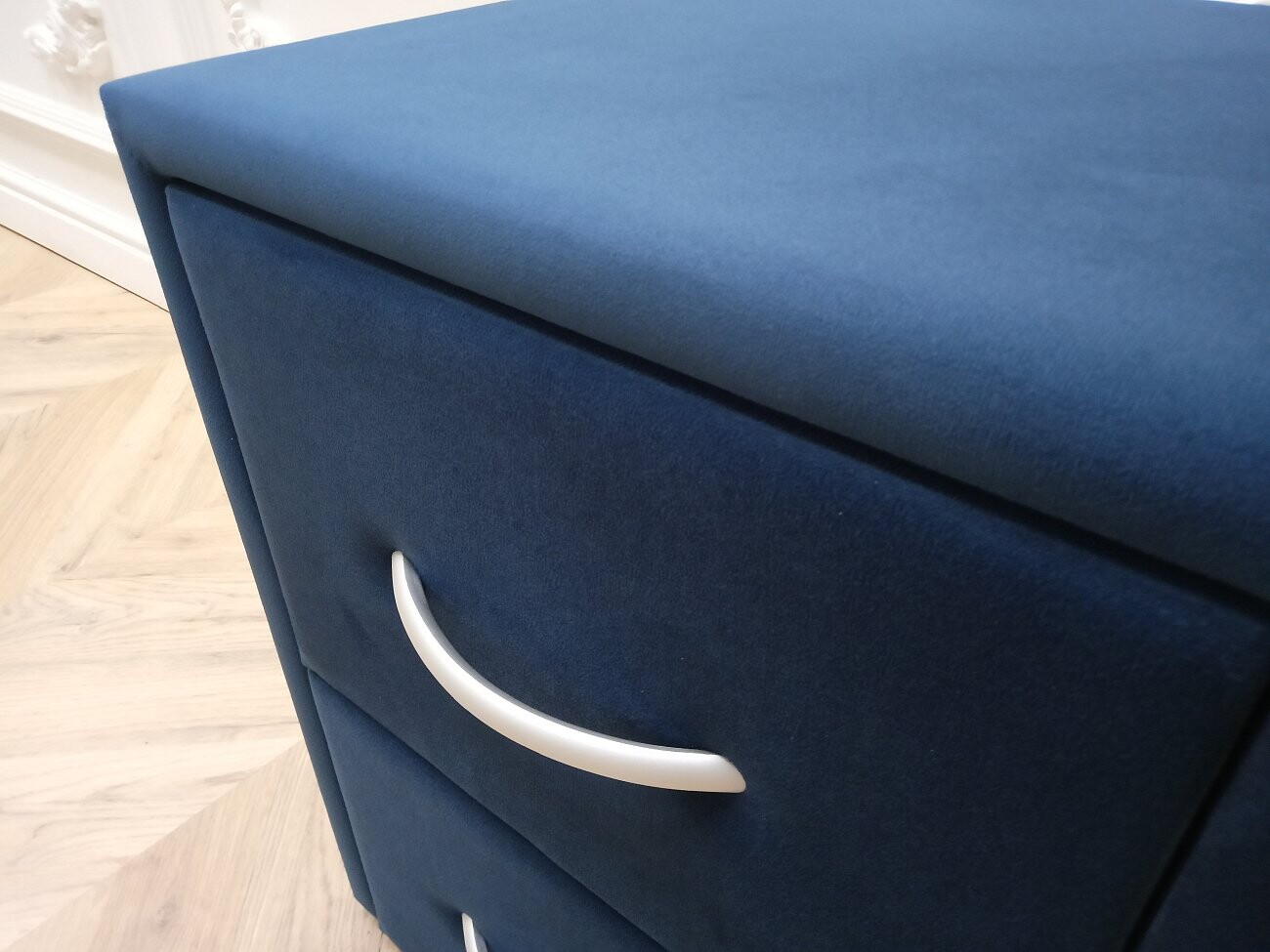 Прикроватная тумбочка с двумя ящиками темно-синяя Эстетика Enigma - изображение 5