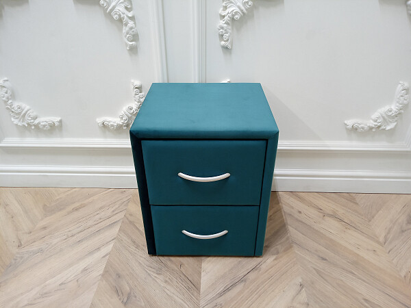 Прикроватная тумбочка с двумя ящиками изумрудная Эстетика Romantic - изображение 1