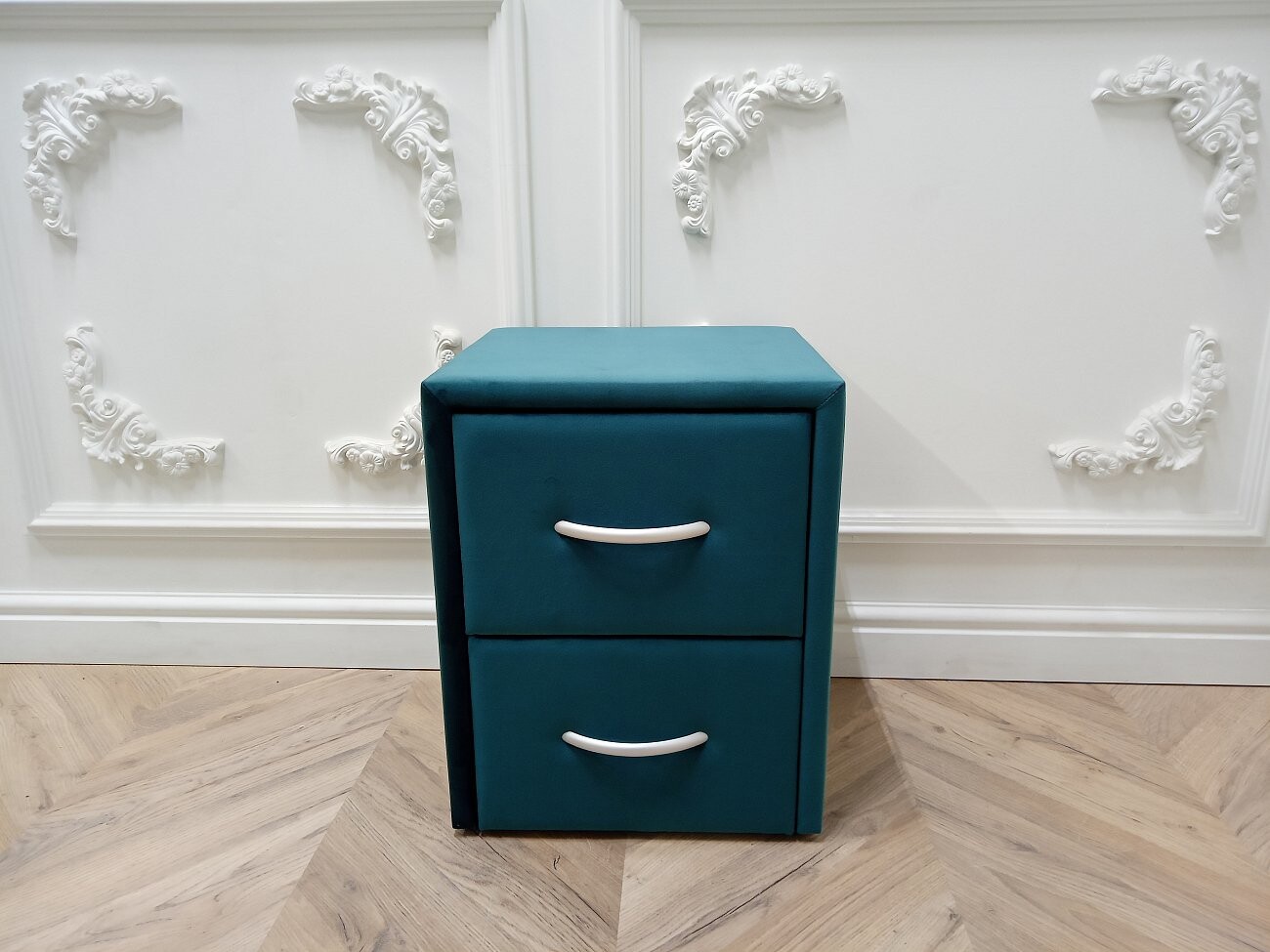 Прикроватная тумбочка с двумя ящиками изумрудная Эстетика Romantic - изображение 2