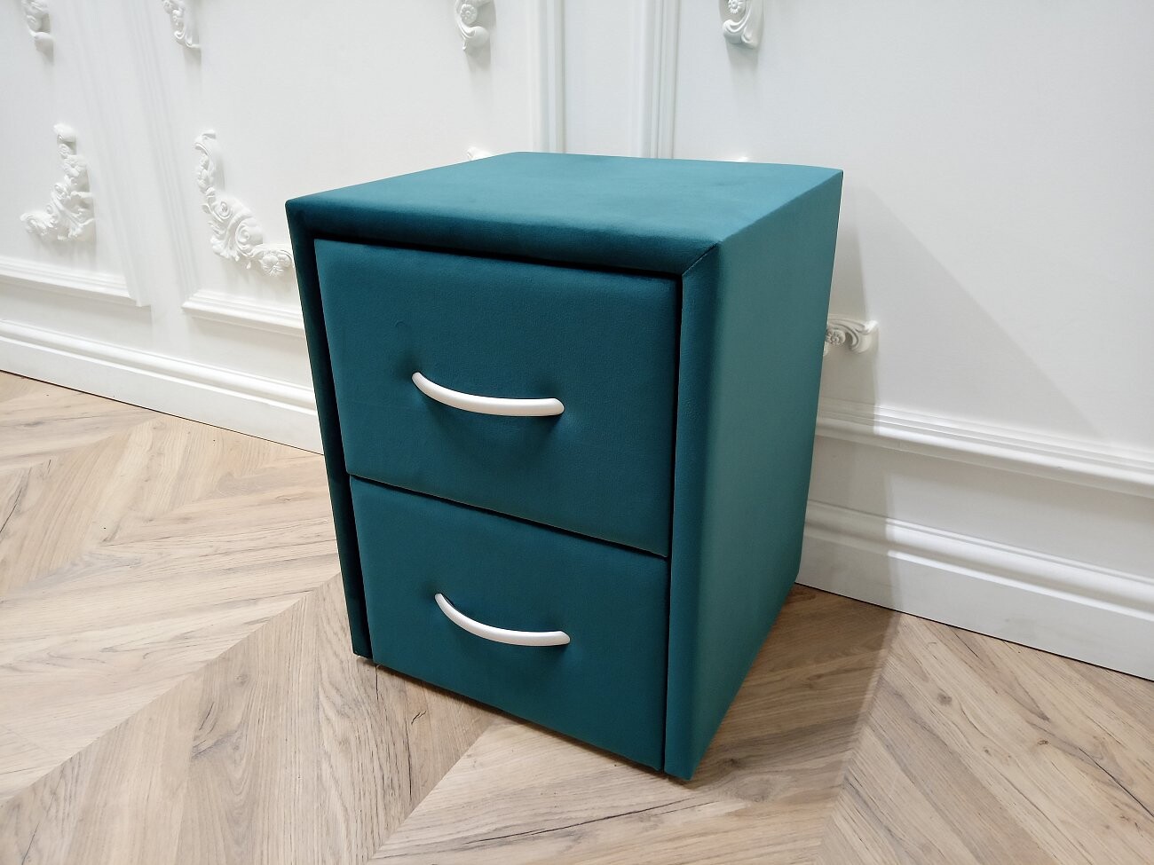 Прикроватная тумбочка с двумя ящиками изумрудная Эстетика Romantic - изображение 4