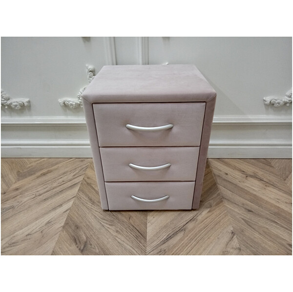 Прикроватная тумбочка с тремя ящиками розовая Эстетика Manhattan - изображение 1