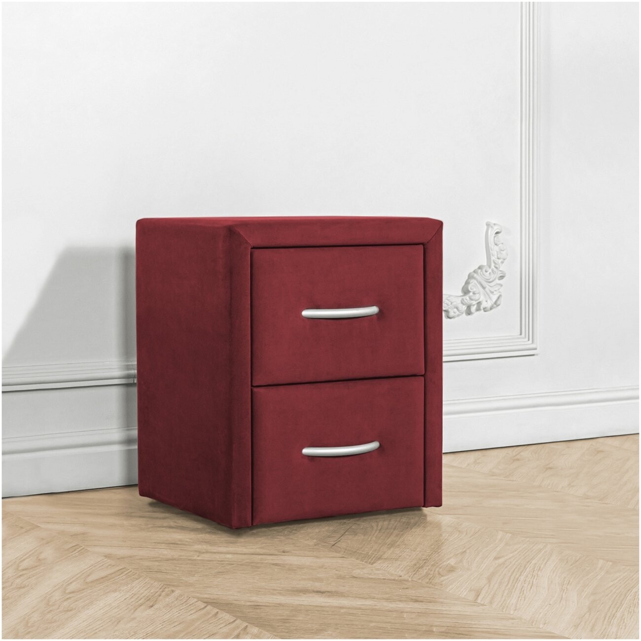 Прикроватная тумбочка с двумя ящиками красная Эстетика Enigma - изображение 2