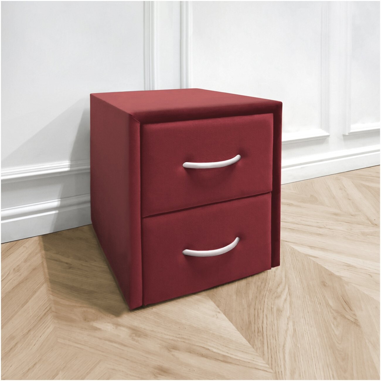 Прикроватная тумбочка с двумя ящиками красная Эстетика Enigma - изображение 3