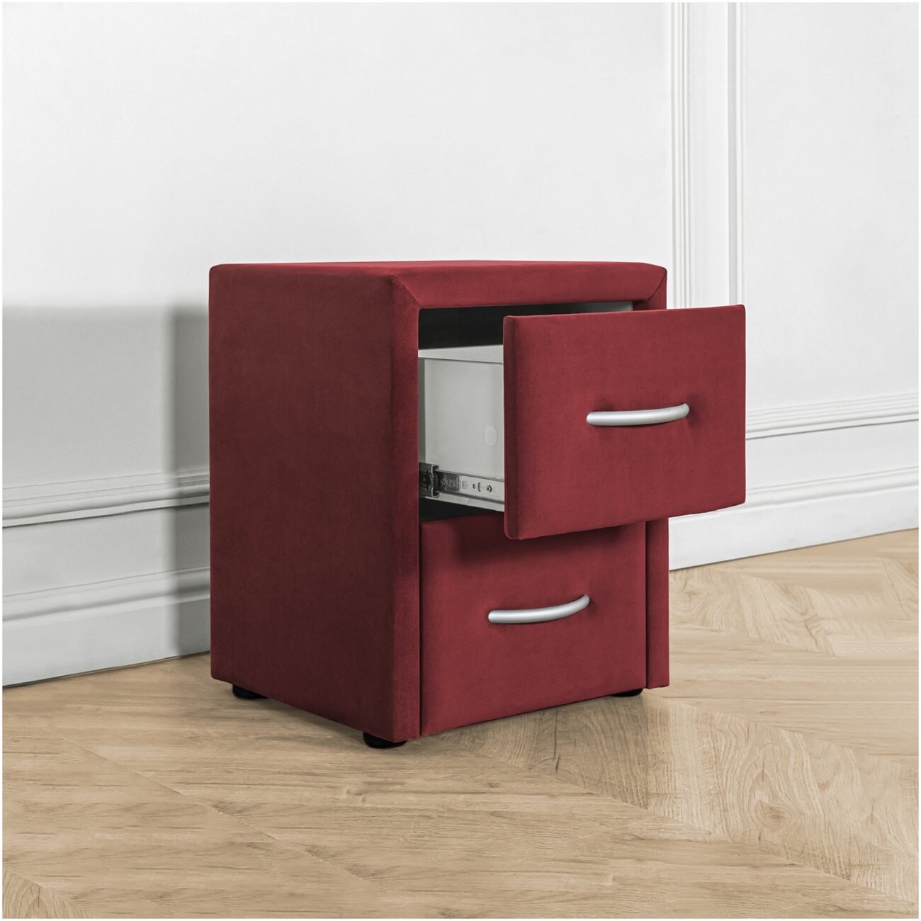Прикроватная тумбочка с двумя ящиками красная Эстетика Enigma - изображение 5