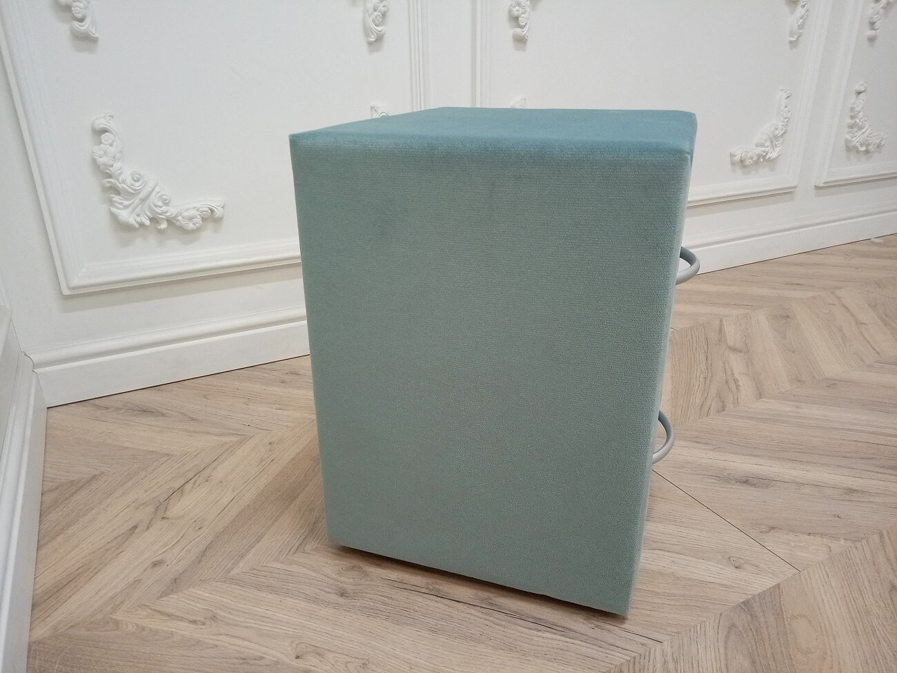 Прикроватная тумбочка с двумя ящиками голубая Эстетика Valery - изображение 4