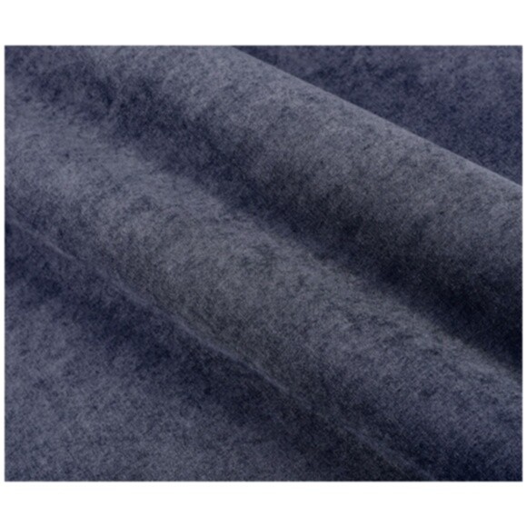 Прикроватная тумбочка со стеклом и двумя ящиками серо-синяя Encanto Velvet Lux - изображение 9