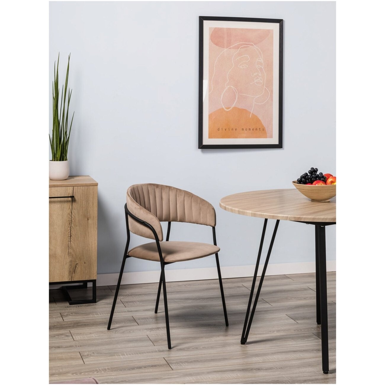 Стул мягкий на металлических ножках бежевый Portman - изображение 12