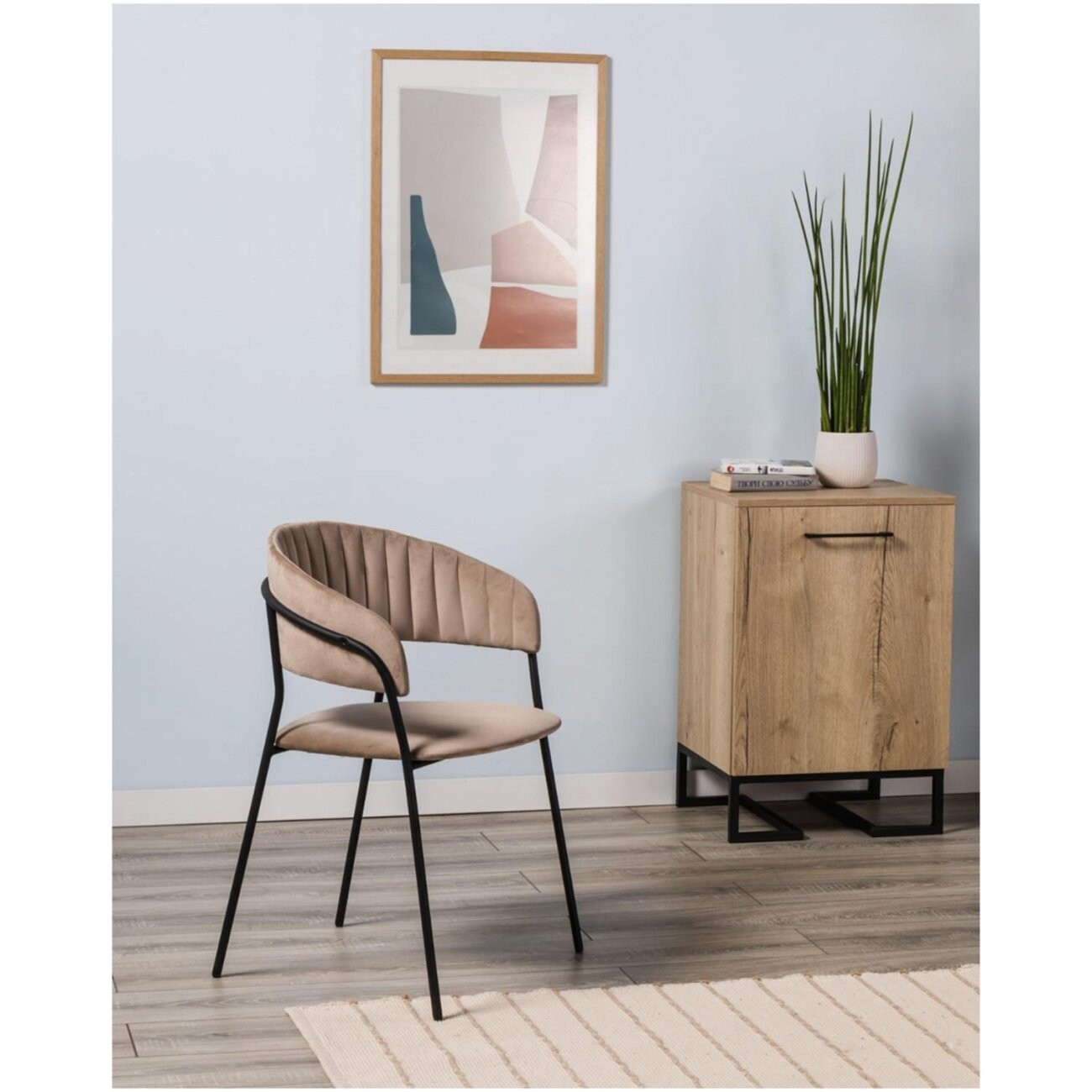 Стул мягкий на металлических ножках бежевый Portman - изображение 13