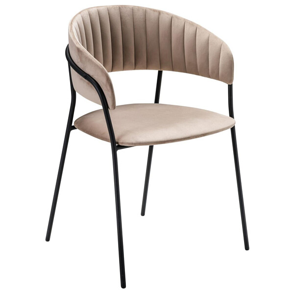 Стул мягкий на металлических ножках бежевый Portman - изображение 1
