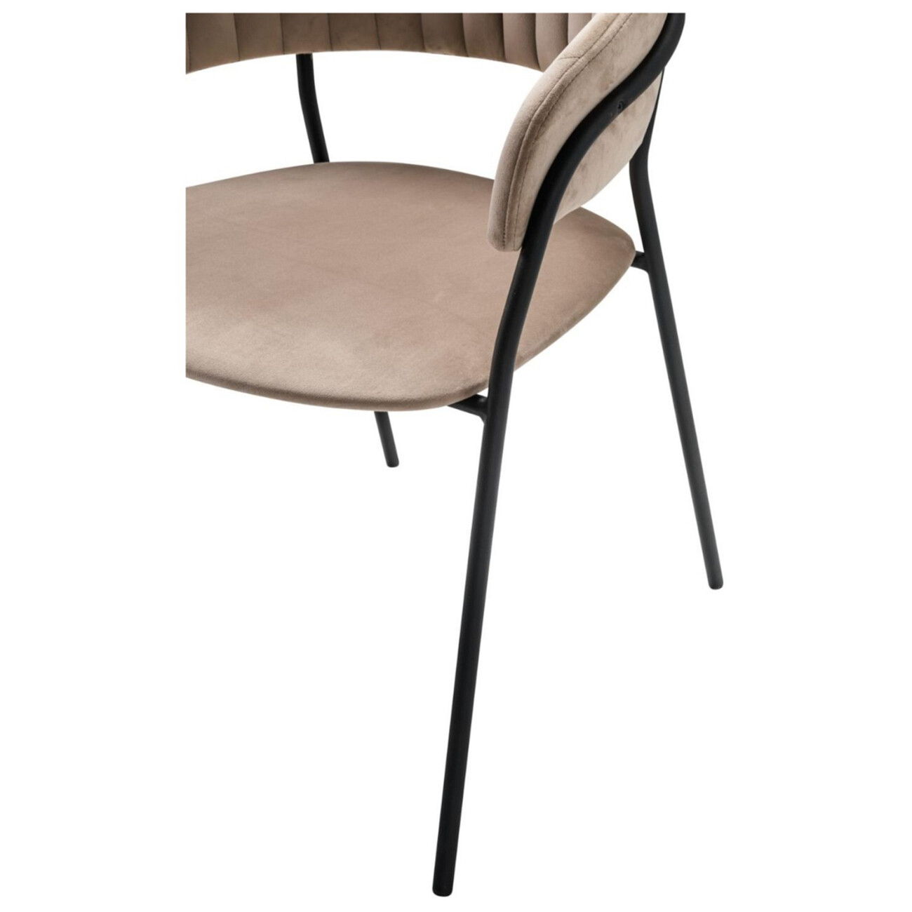 Стул мягкий на металлических ножках бежевый Portman - изображение 5