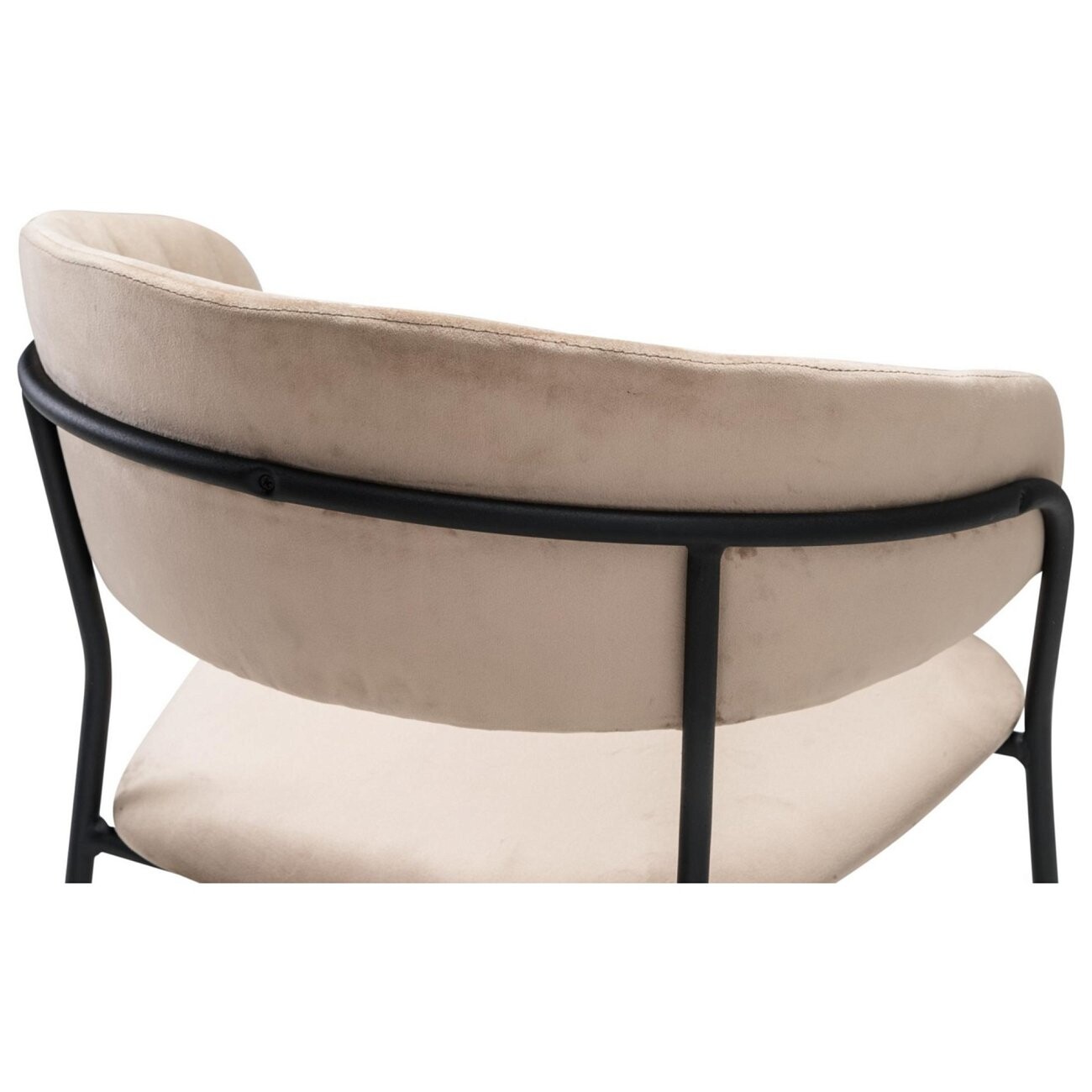 Стул мягкий на металлических ножках бежевый Portman - изображение 6